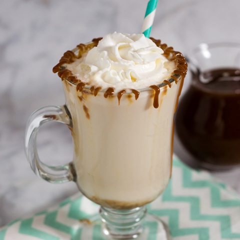 Cold winter day? Warm up with a salted caramel steamer -- warmed milk flavored with homemade salted caramel sauce. Kids and adults alike will love it!