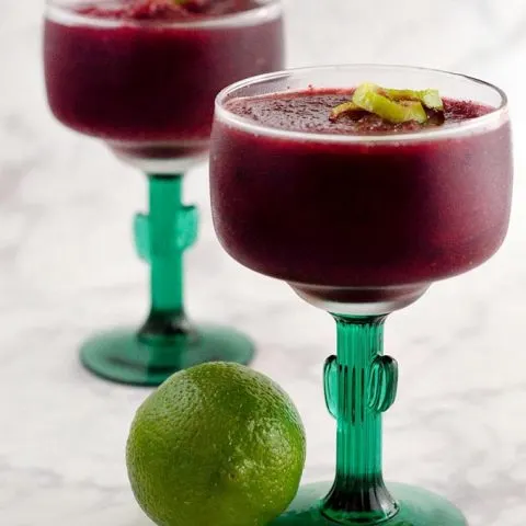 Frozen cherry margaritas are a fun twist on a classic cocktail. Using frozen cherries means you can enjoy this treat any time of the year!