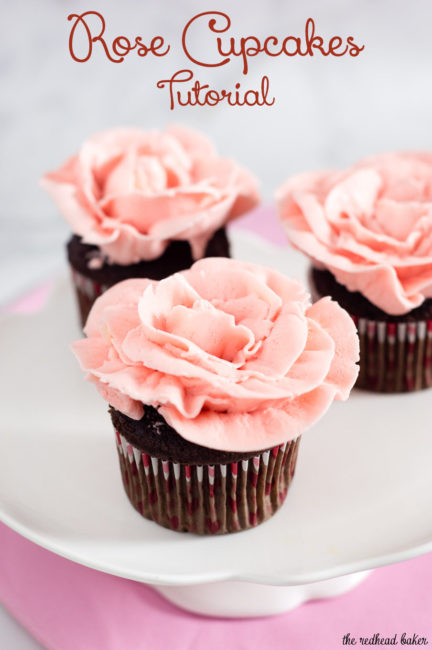 This tutorial shows you how to use frosting to turn your cupcakes into rose cupcakes using buttercream frosting and a few piping tools.