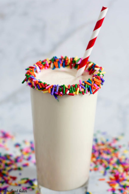 Prefer to drink your cake instead of eat it? Blend up a birthday cake milkshake! Adults can add a shot of vodka for a little extra celebration.