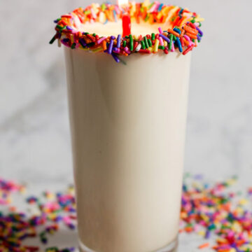 Prefer to drink your cake instead of eat it? Blend up a birthday cake milkshake! Adults can add a shot of vodka for a little extra celebration.