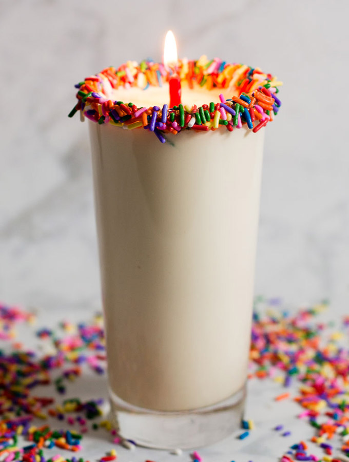Birthday Cake Milkshake Recipe by The Redhead Baker