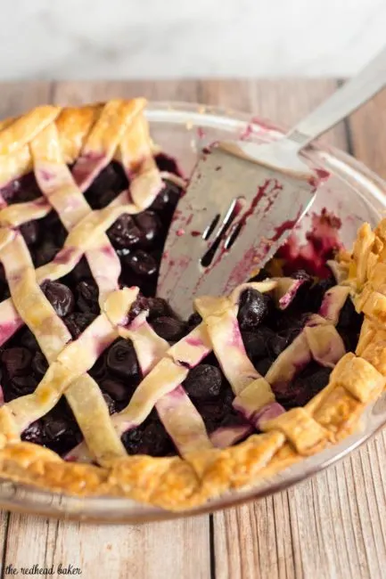 We're celebrating Pi{e} Day! Drunken cherry vanilla pie combines cherries, vanilla bean, and brandy in a flaky pie crust.