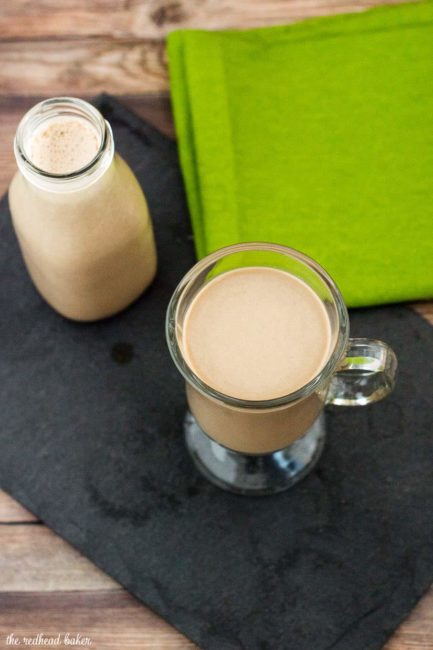 Homemade Irish cream liqueur is easy to make, customizable to your taste, and you probably already have most of the ingredients in your pantry!