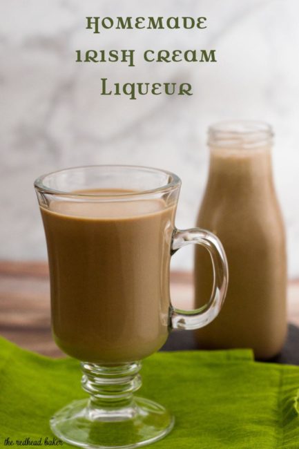 Homemade Irish cream liqueur is easy to make, customizable to your taste, and you probably already have most of the ingredients in your pantry!