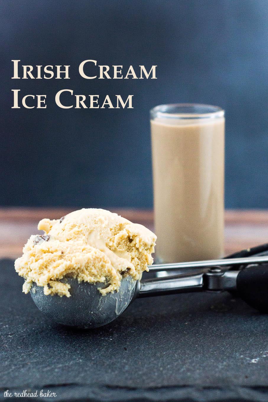 What's better than Irish cream? Irish cream ice cream with a chocolate swirl! Irish cream is blended into custard and churned, then melted chocolate is swirled into the ice cream.