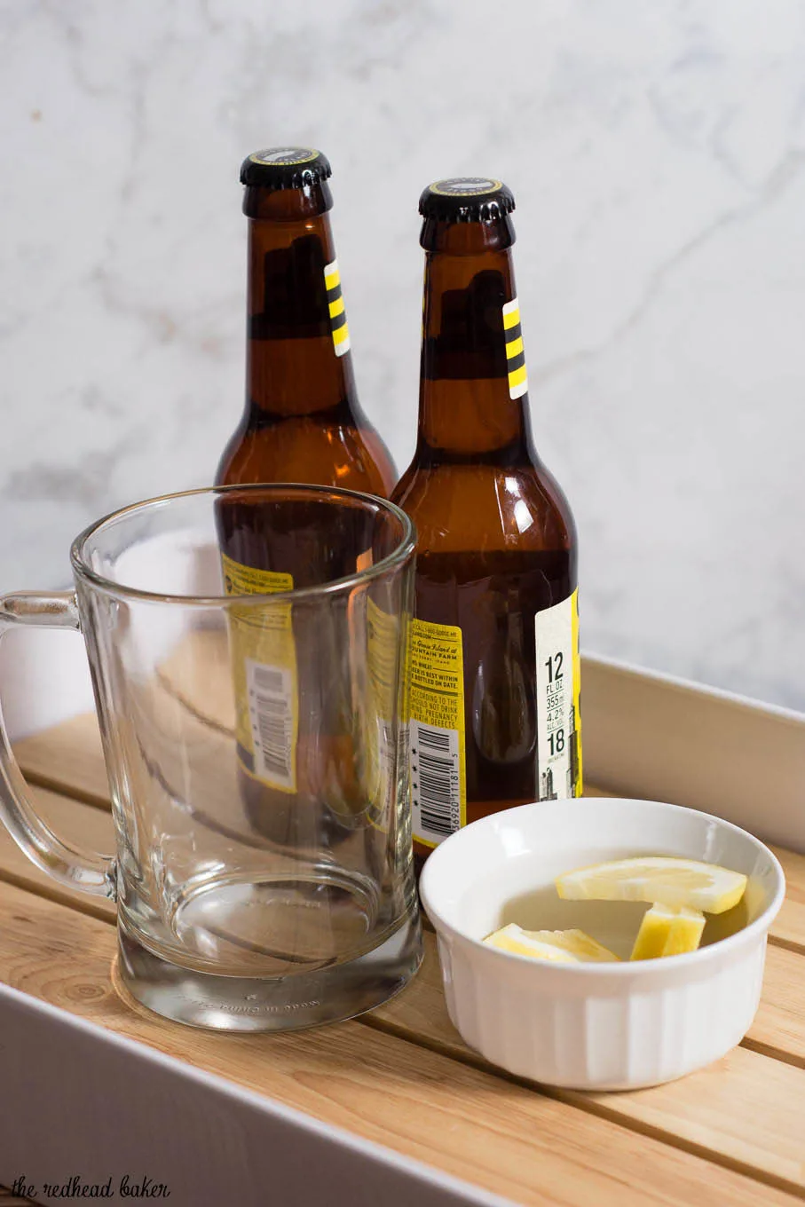 Make a pink lemonade shandy, a beer-based cocktail that blends wheat beer with strawberry- or raspberry-flavored lemonade, for your next spring party.