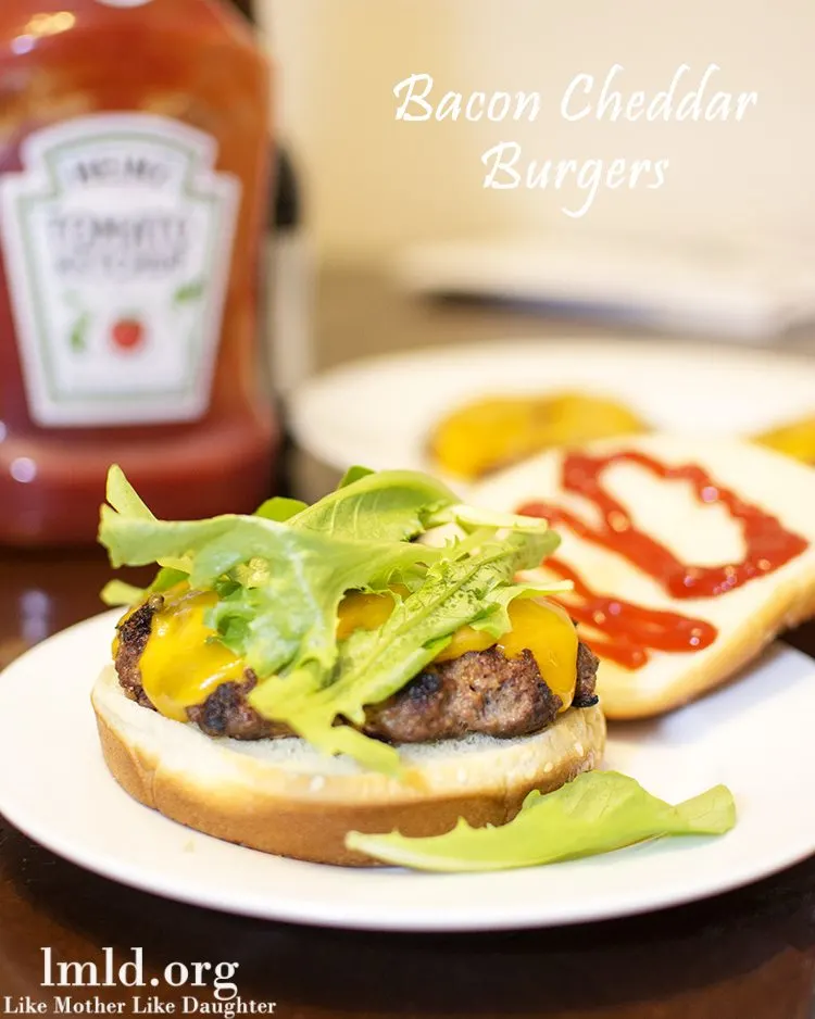 Bacon Cheddar Burgers by Like Mother, Like Daughter