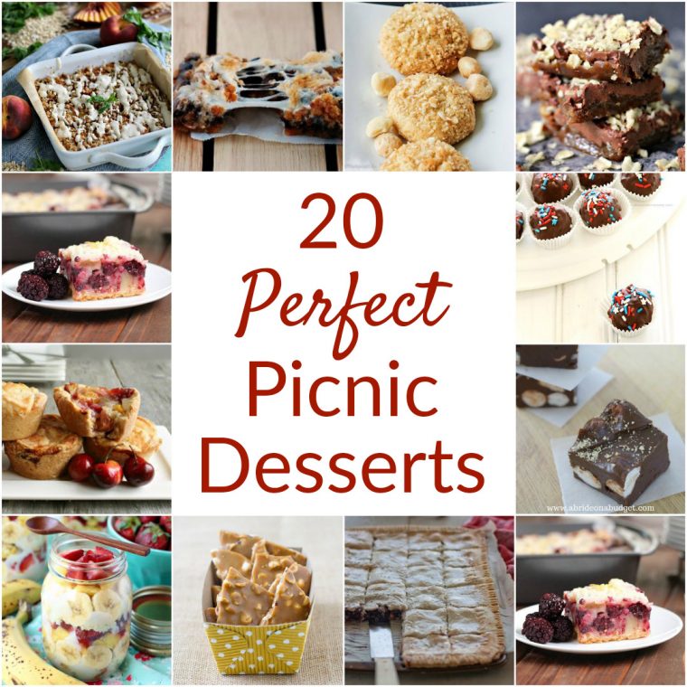 20 Perfect Picnic Desserts featured photo collage