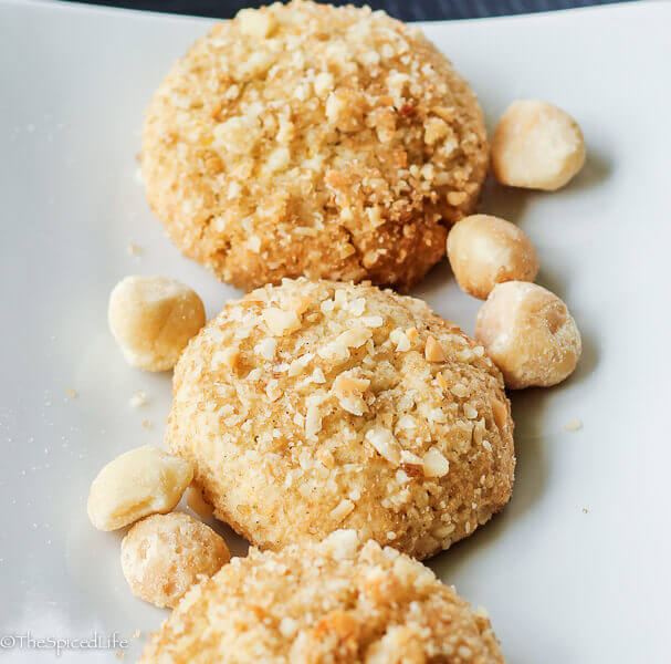 Brown Butter Lemon Cookies with Macadamia Nuts by The Spiced Life