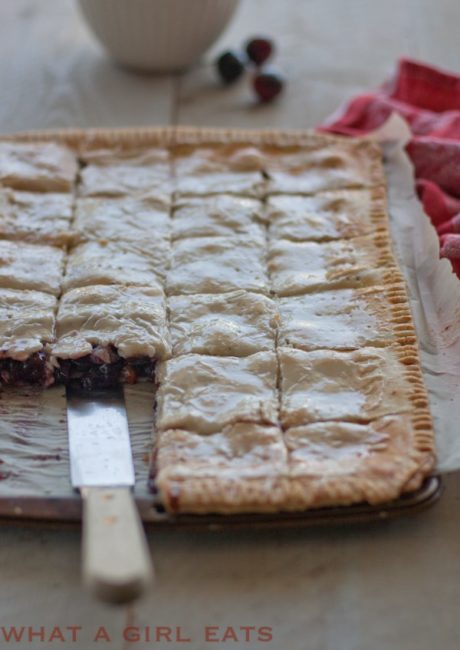 Apricot Cherry Slab Pie by What a Girl Eats