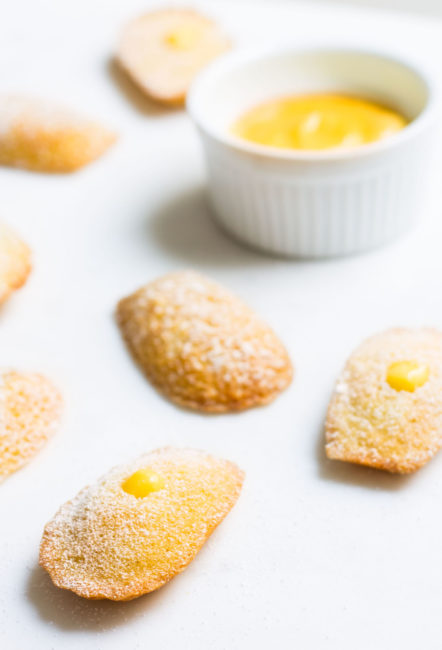 Madeleines with Lemon Curd by Mon Petit Four