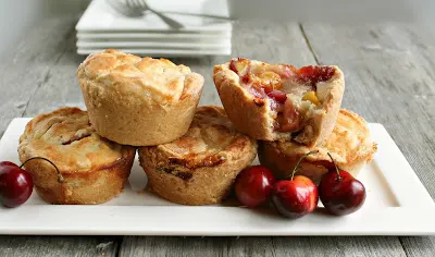 Mini Cherry Muffin Cup Pies by Hungry Couple