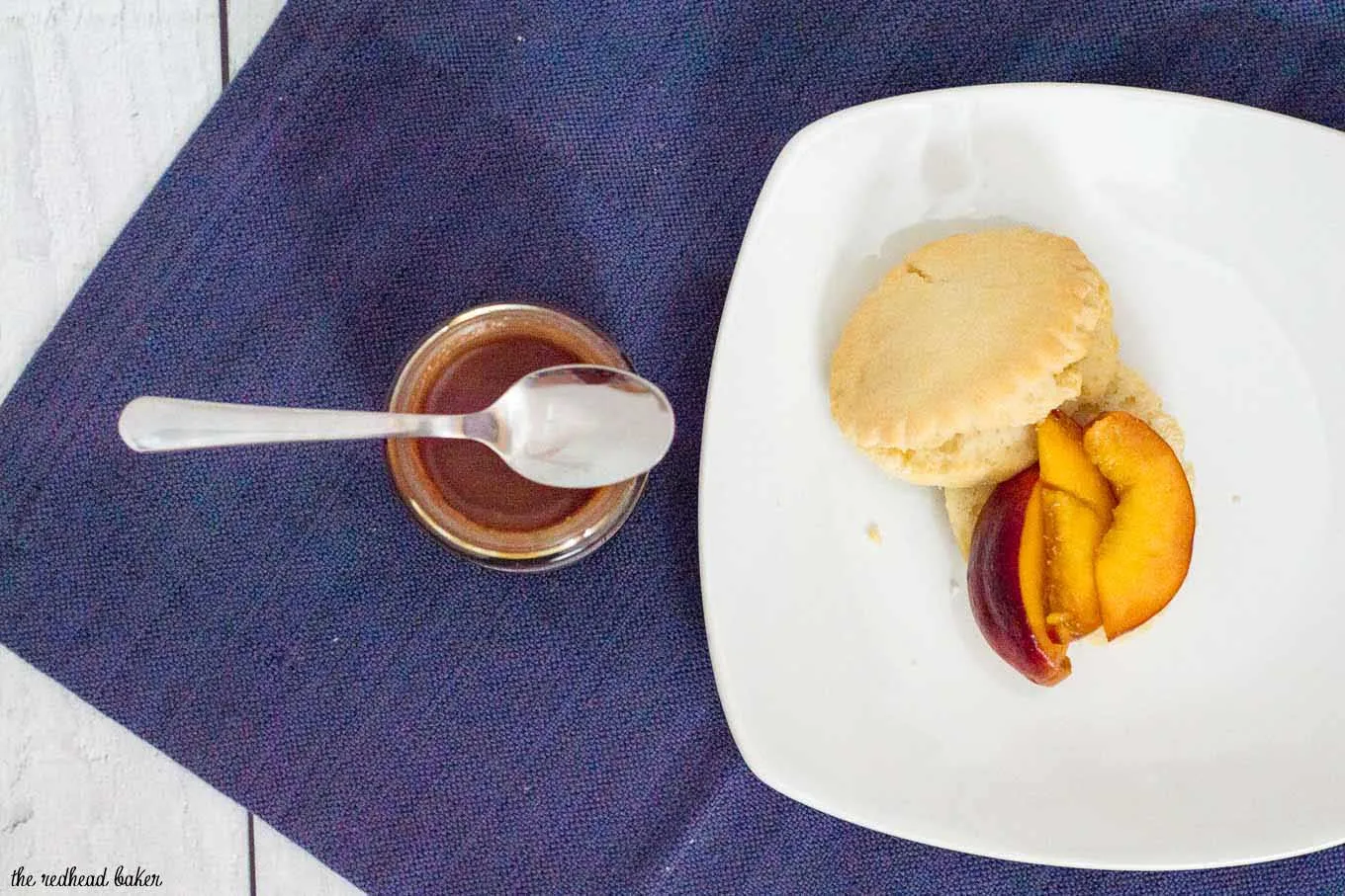 Like the classic strawberry version, peach shortcake combines a sweet biscuit with brandied brown-sugar peaches, and is topped off with a drizzle of salted caramel sauce. #CookoutWeek