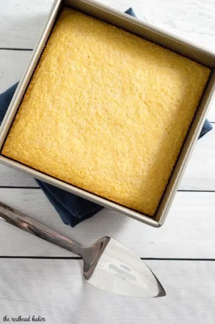 Sweet cornbread is a classic cookout side dish. This recipe is buttery and moist, all that's needed is a drizzle of honey! #CookoutWeek