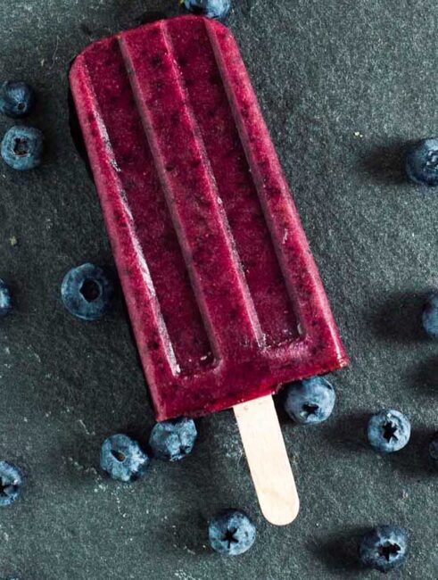 With just four ingredients, these simple frozen blueberry pops deliver intense blueberry flavor. They're perfect for cooling off on a hot summer day!