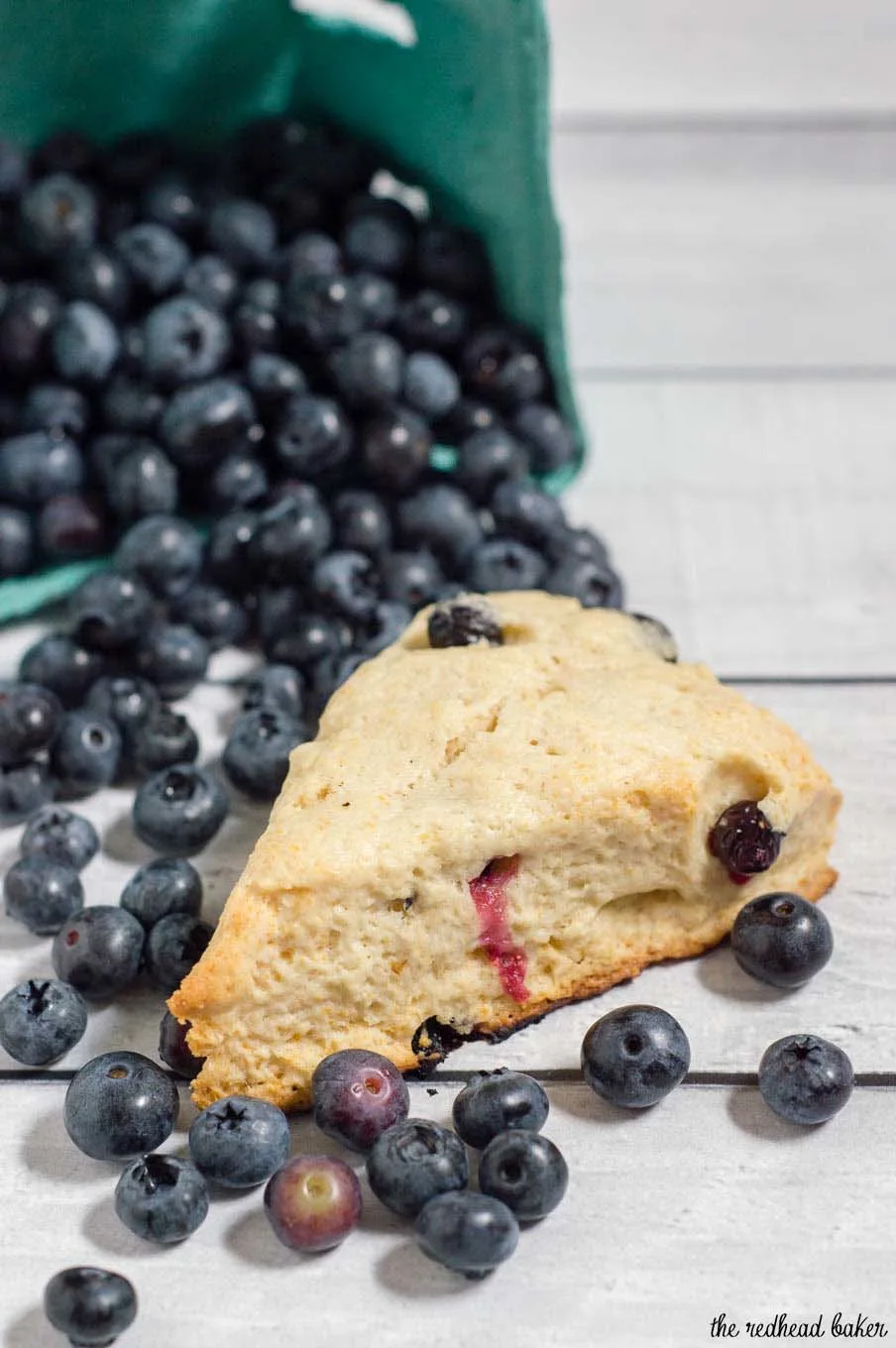 These blueberry scones are sweetened with lavender honey, whose floral sweetness is a delicious complement to the tangy berries.