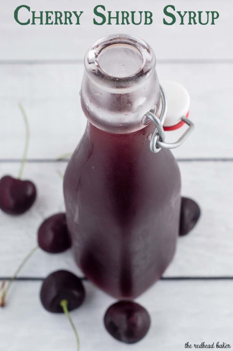 Cherry Shrub Syrup Recipe by The Redhead Baker