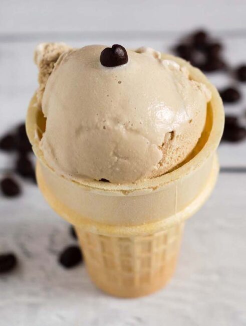 Smooth-flavored cold brew coffee makes a rich, creamy ice cream. Cold brew coffee ice cream is delicious on its own, or with a sprinkle of shaved chocolate.