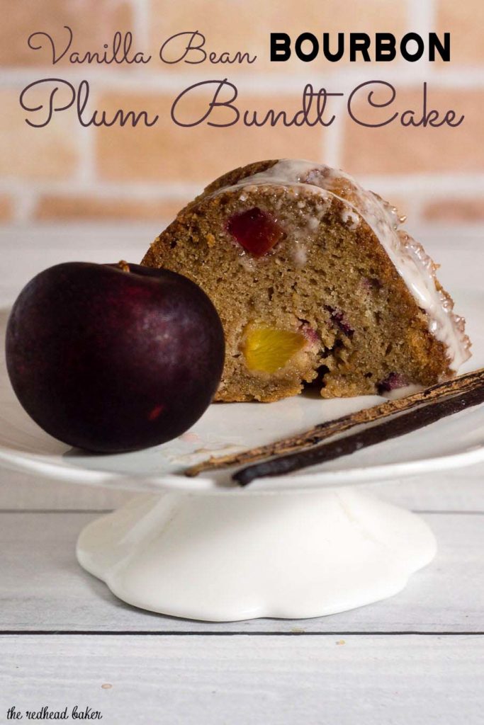 Vanilla Bean Bourbon Plum Bundt Cake by The Redhead Baker