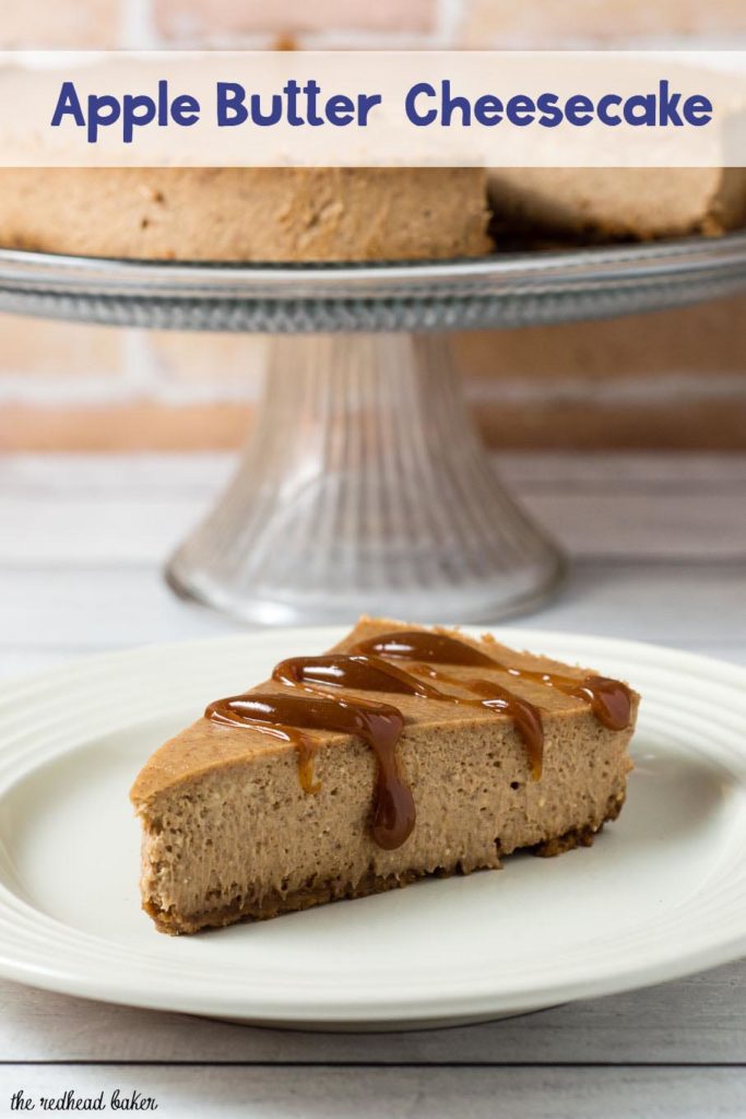 Apple Butter Cheesecake with Gingersnap Crust by The Redhead Baker