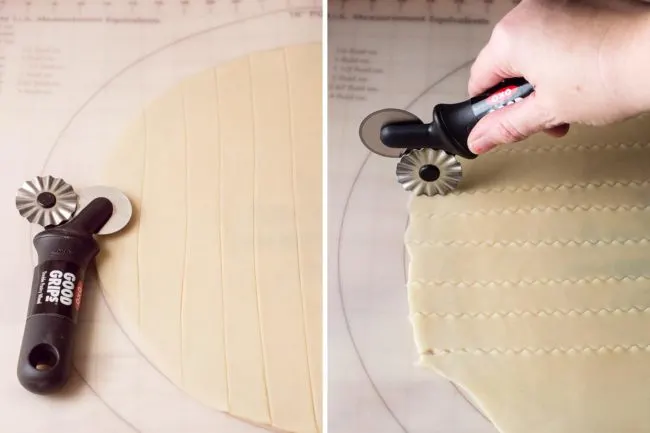 One slice of this mango peach pie is a tropical treat! Chunks of fresh fruit are lightly spiced with cinnamon, ginger and nutmeg.&nbsp; #OXOGoodCookies #BakeADifference