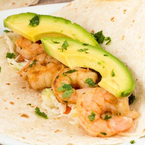 With a touch of avocado and pineapple slaw for some sweetness, these chipotle lime shrimp tacos are the perfect combination of spicy and fruity!