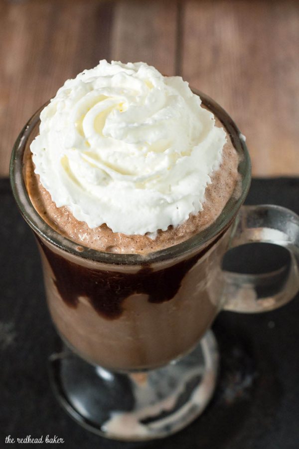 Frozen Hot Chocolate Recipe by The Redhead Baker for Choctoberfest