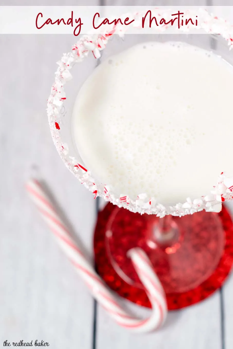 It doesn't get more festive than a candy cane martini for the holidays! Shake up a batch of this creamy cocktail for your holiday party. #ProgressiveEats