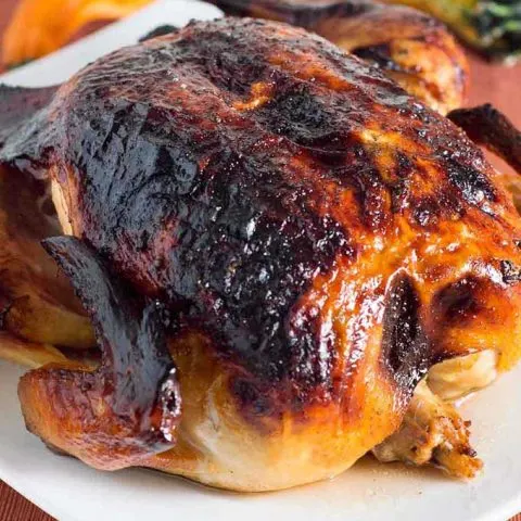 Cider-sage brined turkey has delicious fall flavor, making it the perfect Thanksgiving bird. The brine ensures the turkey stays moist, and sage compound butter crisps the skin. 