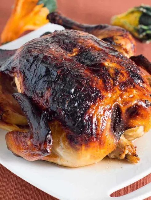 Cider-sage brined turkey has delicious fall flavor, making it the perfect Thanksgiving bird. The brine ensures the turkey stays moist, and sage compound butter crisps the skin.&nbsp;