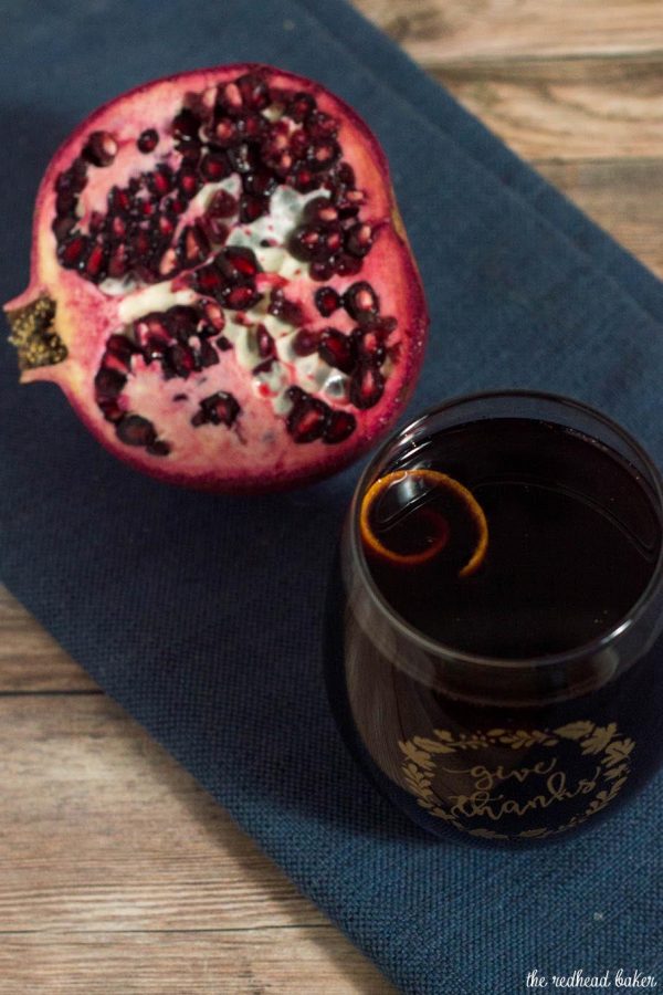 Spiced Pomegranate Red Wine Punch by The Redhead Baker