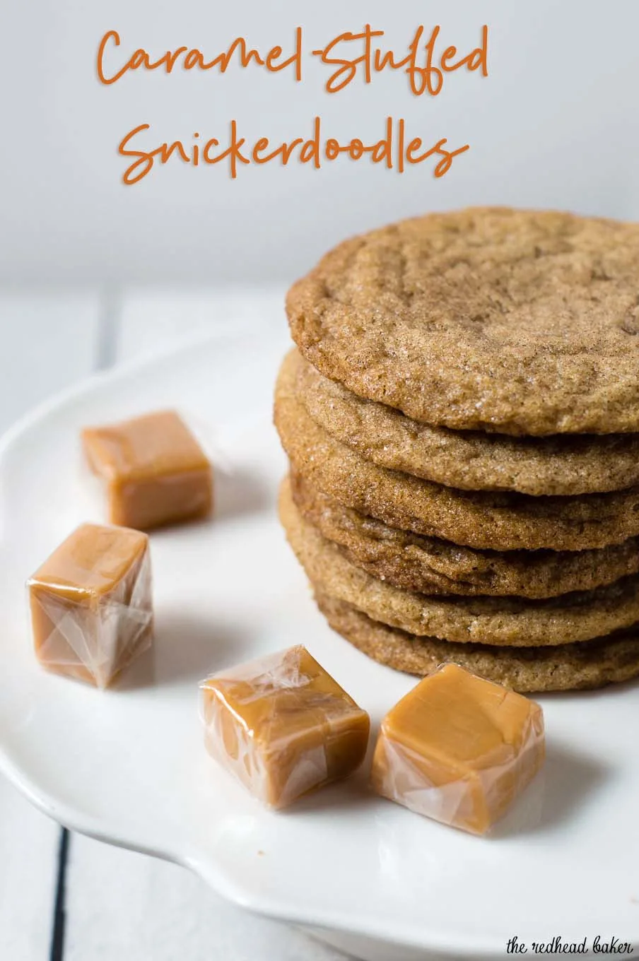 What's better than snickerdoodles? Snickerdoodles with a caramel center! Add a few flakes of sea salt for even more delicious flavor.  #ChristmasCookies