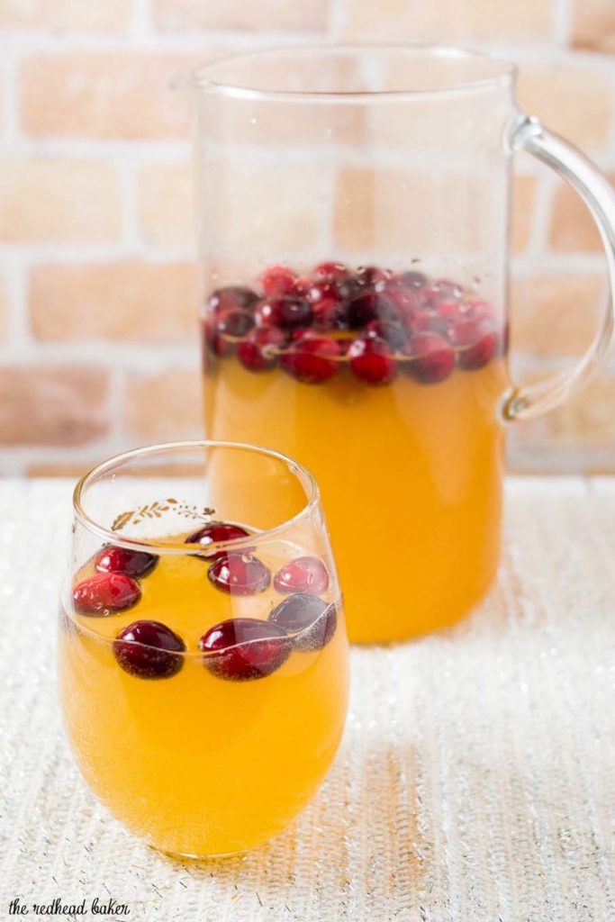 Cranberry Apple Cider Sparkler Cocktail Recipe by The Redhead Baker