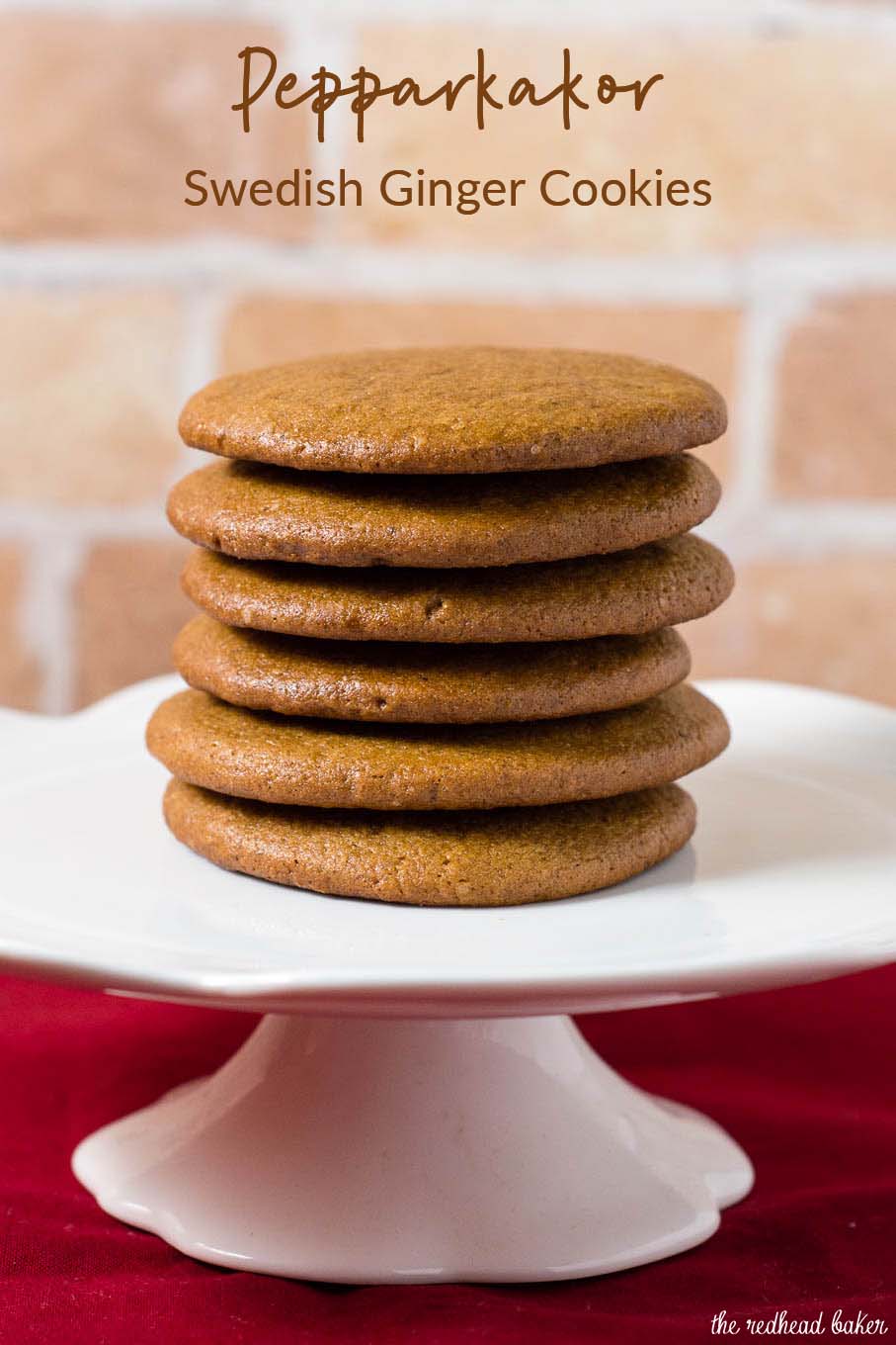 Pepparkakor are Swedish ginger cookies traditionally served at Christmas time. They are less sweet and have a slightly more complex flavor. #ChristmasCookies #InternationalCookies