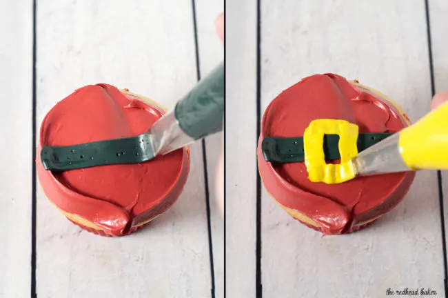 Use this tutorial to learn how to make Santa Claus Cupcakes! These easy cupcakes are a festive addition to any Christmas party or dinner.&nbsp;#NationalCupcakeDay