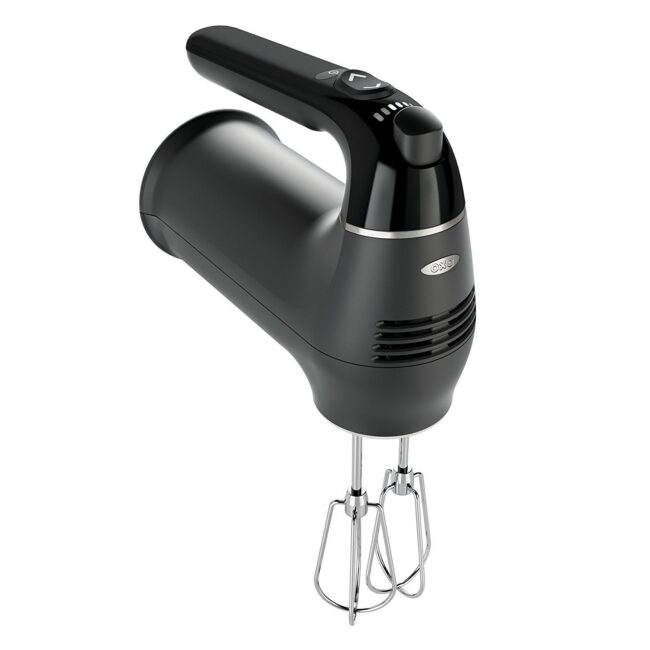 Black OXO hand mixer