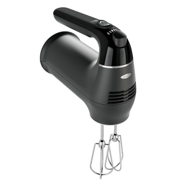 Black OXO hand mixer