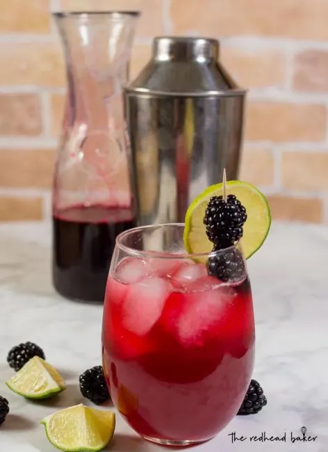 Blackberry lime margaritas have a vibrant color and delicious flavor. Adding lime zest to the simple syrup ensures that the blackberry doesn't overpower the drink's flavor.&nbsp;