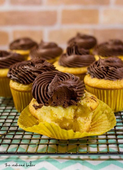 Boston cream cupcakes have all the flavors of Boston Cream ...