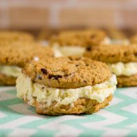 Cinnamon Oatmeal Cookie Ice Cream Sandwiches