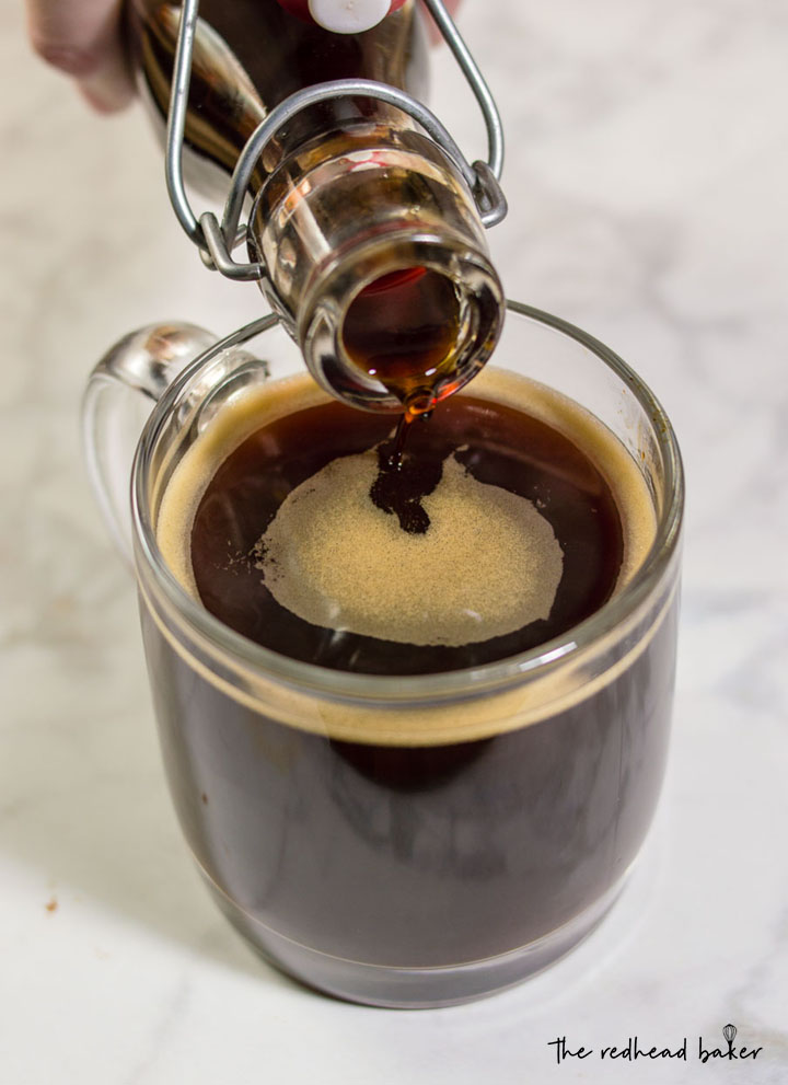 It's so easy to make your own delicious hazelnut coffee syrup at home! It only takes three ingredients and a few minutes.