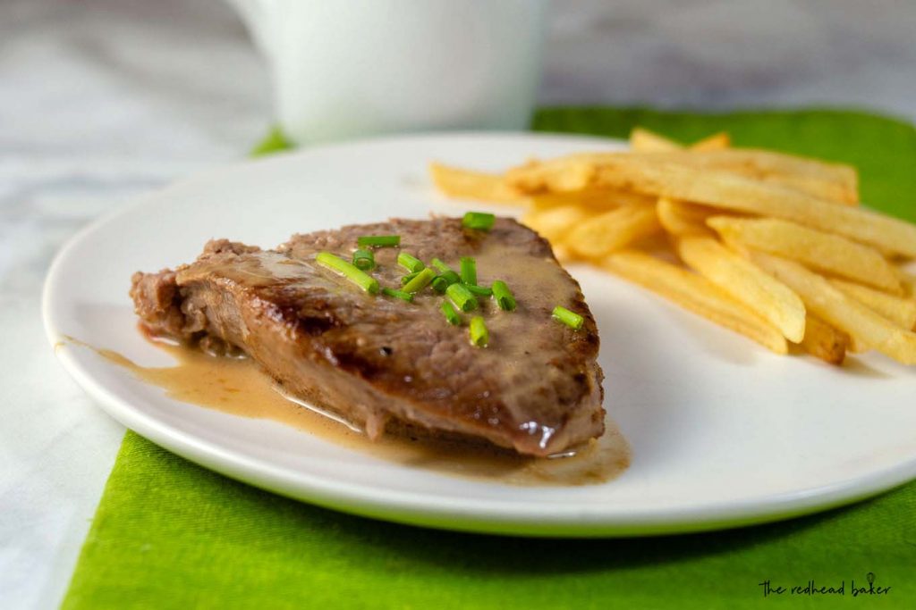 Steak with Whiskey Sauce by The Redhead Baker