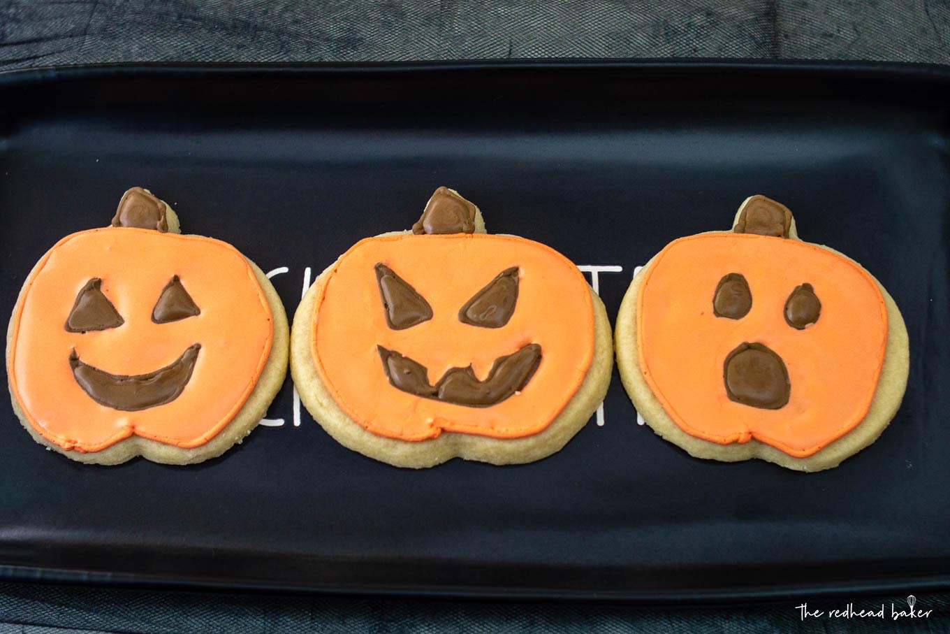 Jack O Lantern Cookies The Redhead Baker