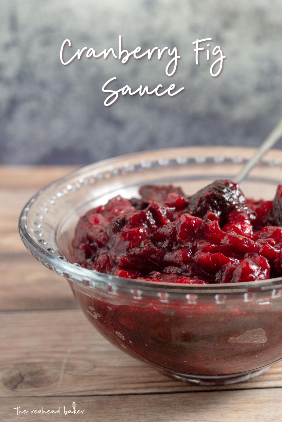 A dish of cranberry fig sauce