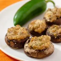 Jalapeno Popper Stuffed Mushrooms