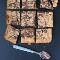 Nutella Swirled Peanut Butter Bars