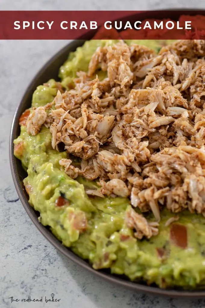 A plate of spicy crab guacamole