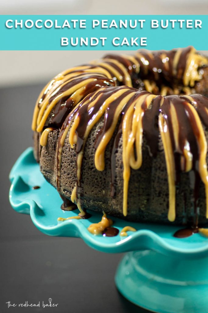 Is there any better combination of than chocolate and peanut butter? This chocolate peanut butter bundt cake gives you double doses of both flavors!