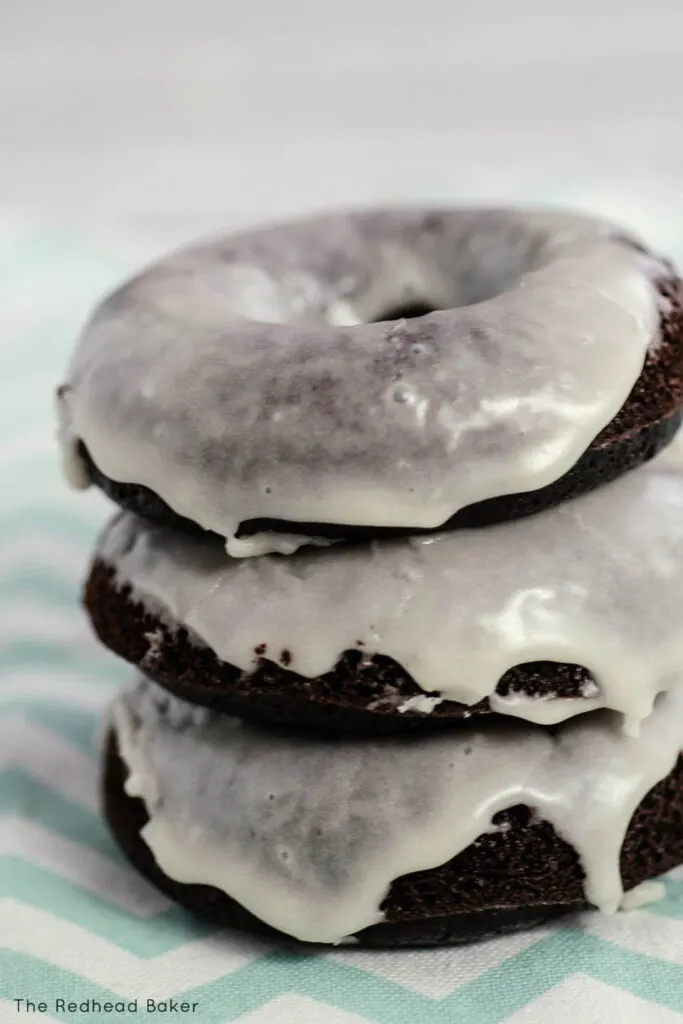 Chocolate Glazed Donuts (Baked Donuts) - Baran Bakery